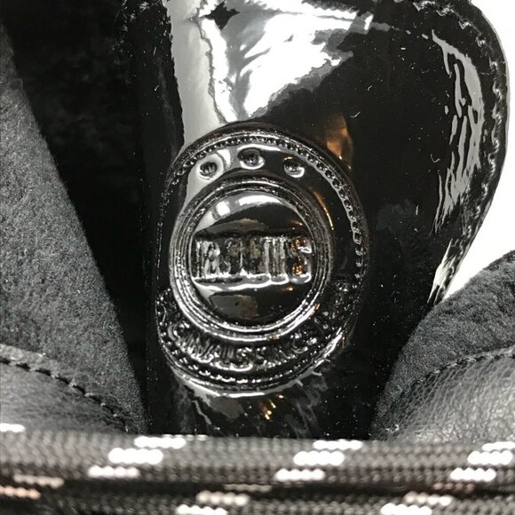 Roots Womens Ankle Booties Combat Boots Black Leather Lace Up Platform Zip 7 NEW - Picture 7 of 10